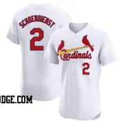 Men's St. Louis Cardinals Red Schoendienst Elite White Home Jersey