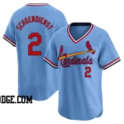 Men's St. Louis Cardinals Red Schoendienst Limited Light Blue Cooperstown Collection Jersey