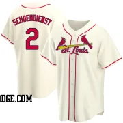 Men's St. Louis Cardinals Red Schoendienst Replica Cream Alternate Jersey