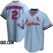 Men's St. Louis Cardinals Red Schoendienst Replica Light Blue Road Cooperstown Collection Jersey