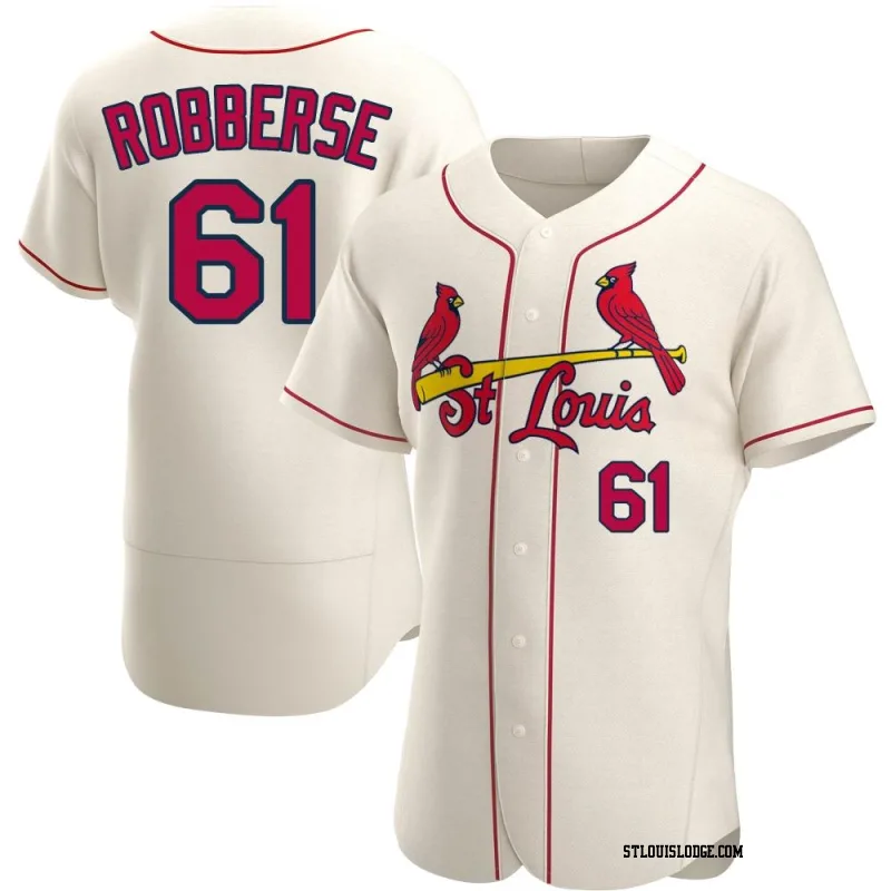 Men's St. Louis Cardinals Sem Robberse Authentic Cream Alternate Jersey