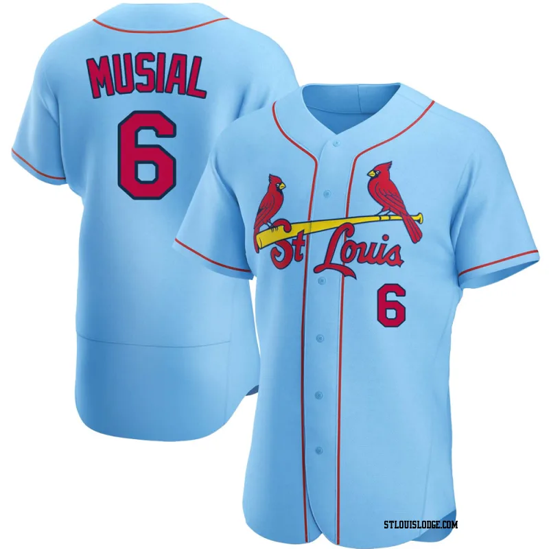 Men's St. Louis Cardinals Stan Musial Authentic Light Blue Alternate Jersey