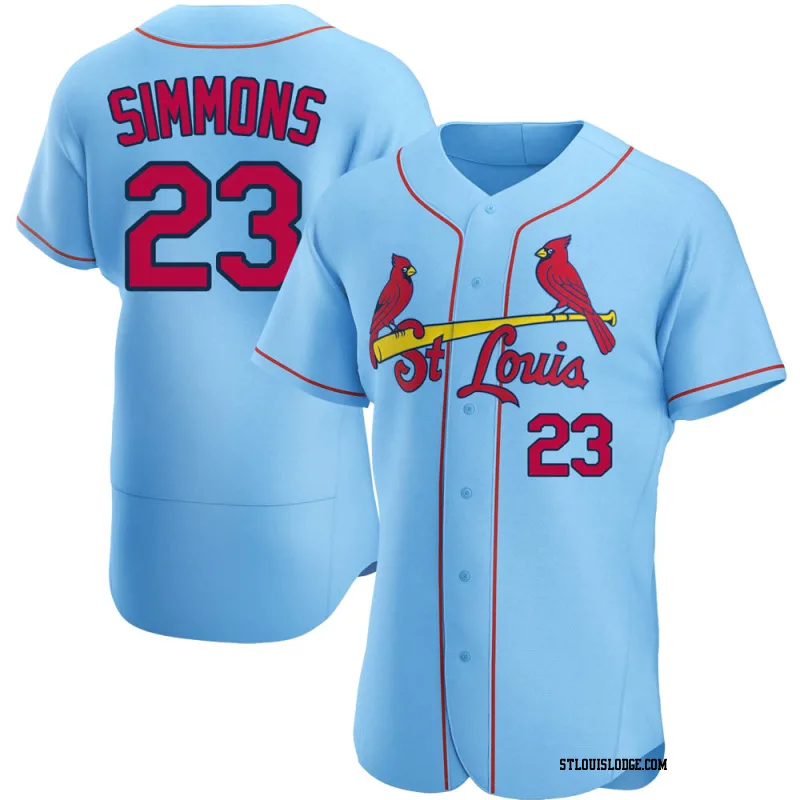 Men's St. Louis Cardinals Ted Simmons Authentic Light Blue Alternate Jersey