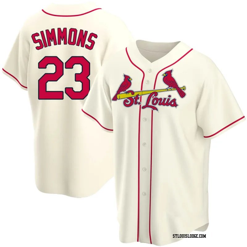 Men's St. Louis Cardinals Ted Simmons Replica Cream Alternate Jersey