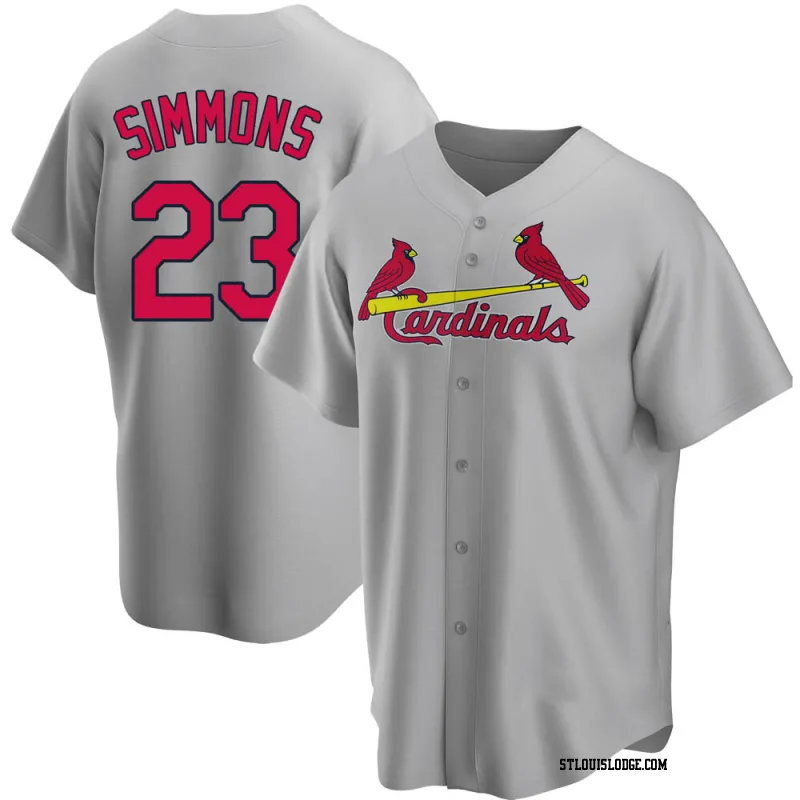 Men's St. Louis Cardinals Ted Simmons Replica Gray Road Jersey