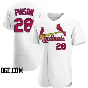 Men's St. Louis Cardinals Vada Pinson Authentic White Home Jersey