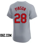 Men's St. Louis Cardinals Vada Pinson Elite Gray Road Jersey