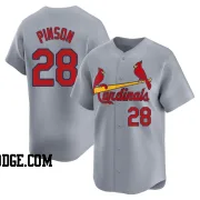 Men's St. Louis Cardinals Vada Pinson Limited Gray Away Jersey