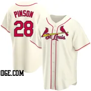 Men's St. Louis Cardinals Vada Pinson Replica Cream Alternate Jersey