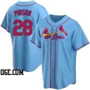 Men's St. Louis Cardinals Vada Pinson Replica Light Blue Alternate Jersey