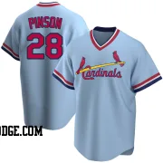 Men's St. Louis Cardinals Vada Pinson Replica Light Blue Road Cooperstown Collection Jersey