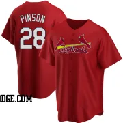 Men's St. Louis Cardinals Vada Pinson Replica Red Alternate Jersey