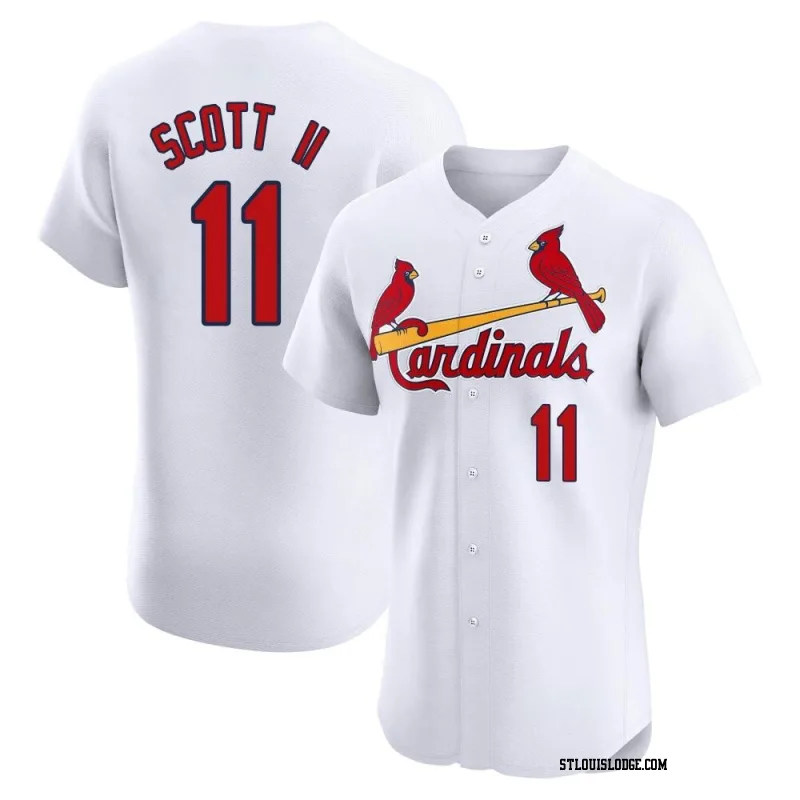 Men's St. Louis Cardinals Victor Scott II Elite White Home Jersey