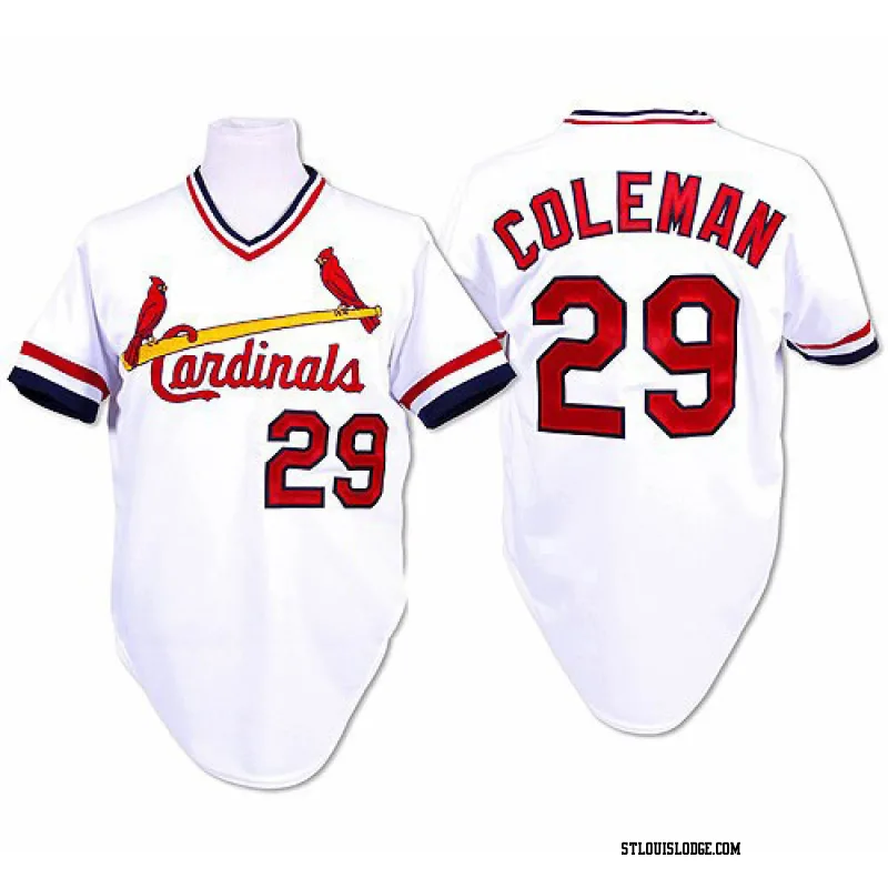 Men's St. Louis Cardinals Vince Coleman Authentic White Throwback Jersey