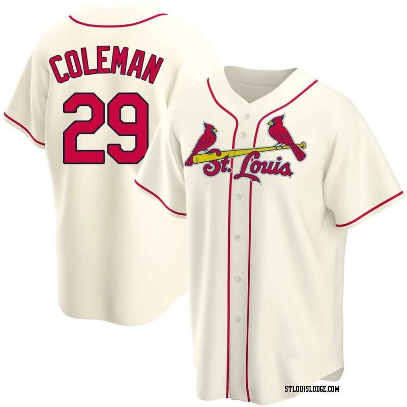 Men's St. Louis Cardinals Vince Coleman Replica Cream Alternate Jersey