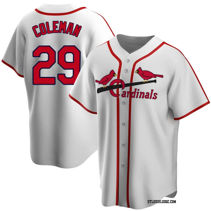 Men's St. Louis Cardinals Vince Coleman White Home Cooperstown Collection Jersey