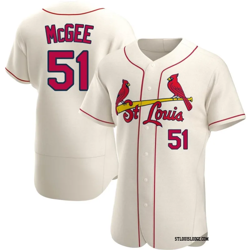 Men's St. Louis Cardinals Willie McGee Authentic Cream Alternate Jersey