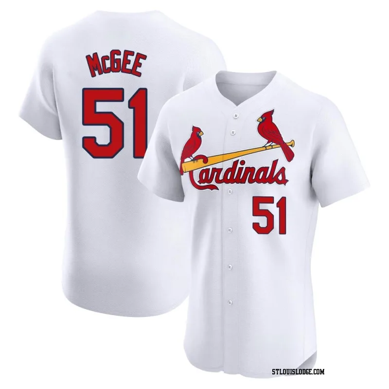 Men's St. Louis Cardinals Willie McGee Elite White Home Jersey