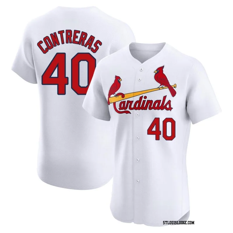 Men's St. Louis Cardinals Willson Contreras Elite White Home Jersey