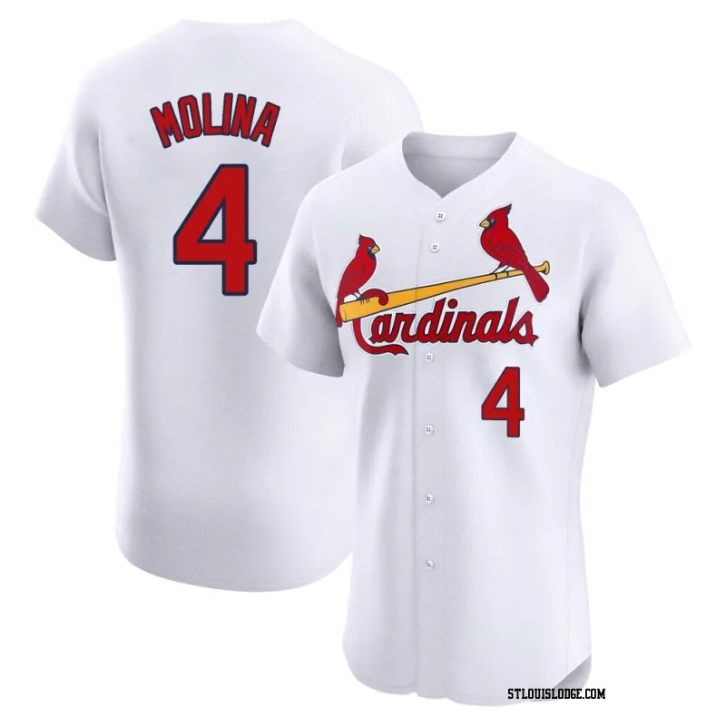 Men's St. Louis Cardinals Yadier Molina Elite White Home Jersey