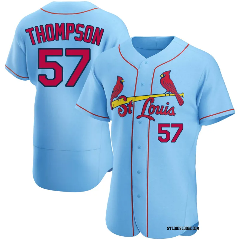 Men's St. Louis Cardinals Zack Thompson Authentic Light Blue Alternate Jersey