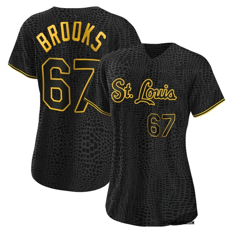 Women's St. Louis Cardinals Aaron Brooks Authentic Black Snake Skin City Jersey