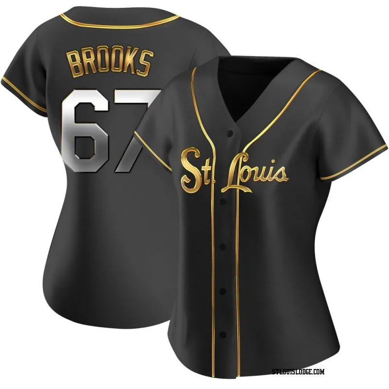 Women's St. Louis Cardinals Aaron Brooks Replica Black Golden Alternate Jersey