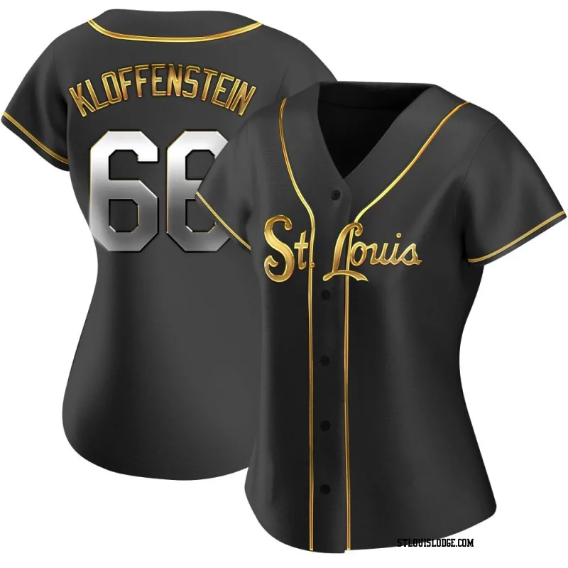 Women's St. Louis Cardinals Adam Kloffenstein Replica Black Golden Alternate Jersey