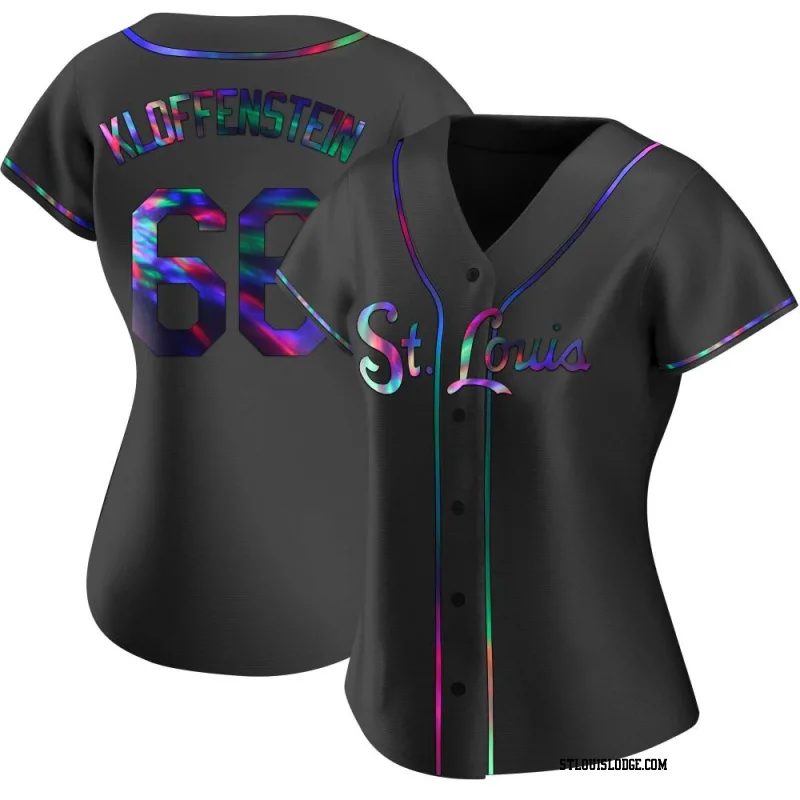 Women's St. Louis Cardinals Adam Kloffenstein Replica Black Holographic Alternate Jersey