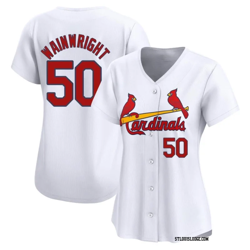 Women's St. Louis Cardinals Adam Wainwright Limited White Home Jersey