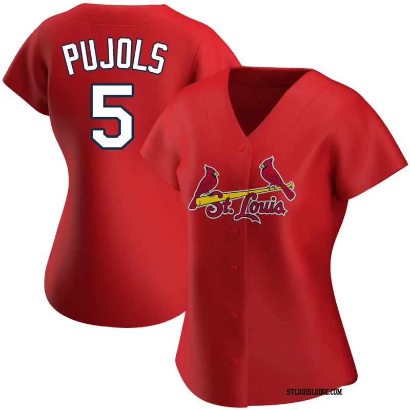 Women's St. Louis Cardinals Albert Pujols Authentic Red Alternate Jersey