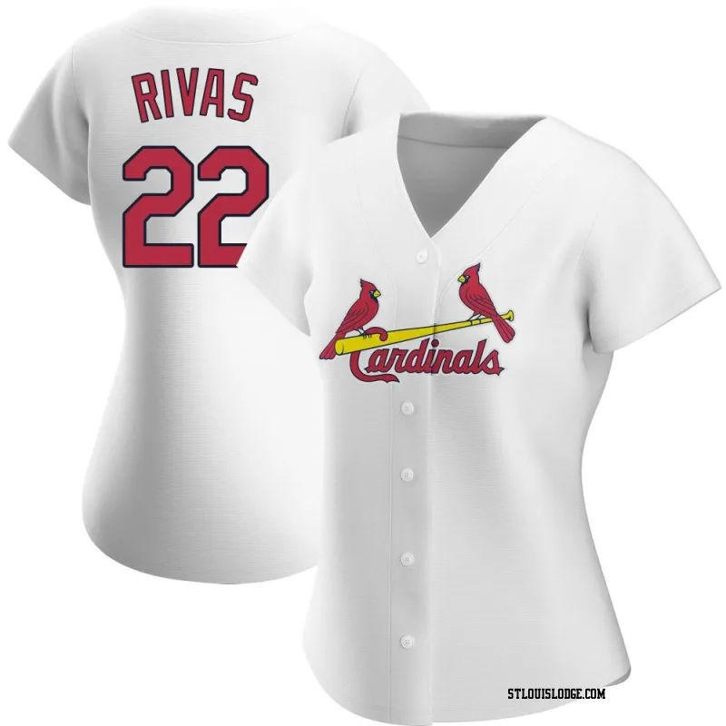 Women's St. Louis Cardinals Alfonso Rivas Authentic White Home Jersey