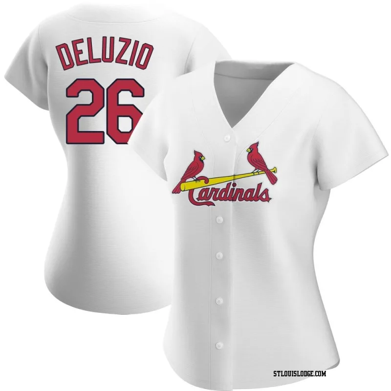 Women's St. Louis Cardinals Ben DeLuzio Authentic White Home Jersey