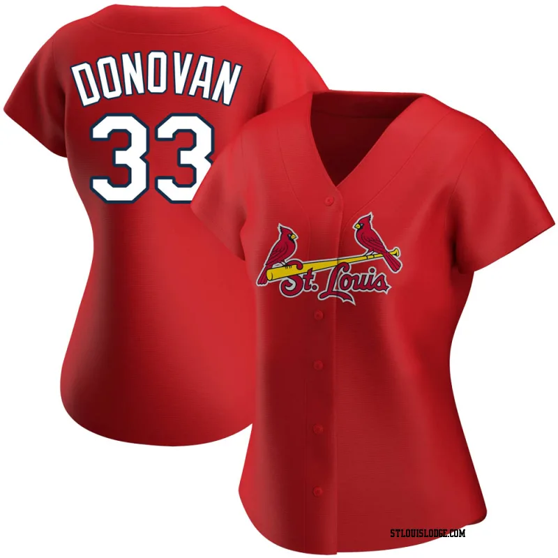 Women's St. Louis Cardinals Brendan Donovan Authentic Red Alternate Jersey