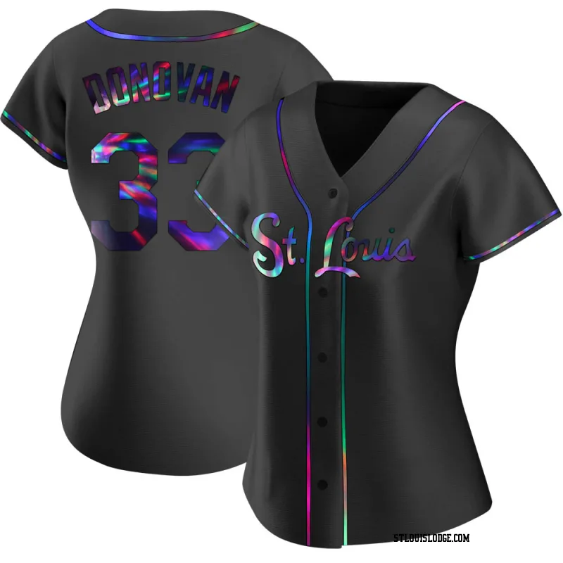 Women's St. Louis Cardinals Brendan Donovan Replica Black Holographic Alternate Jersey