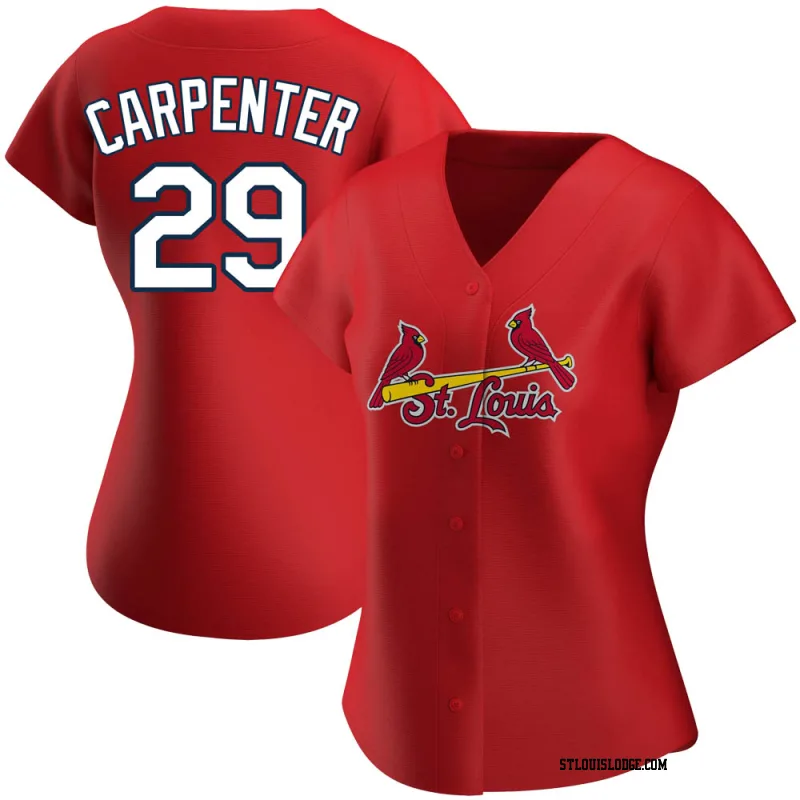 Women's St. Louis Cardinals Chris Carpenter Authentic Red Alternate Jersey