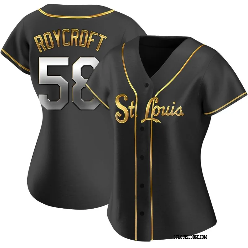 Women's St. Louis Cardinals Chris Roycroft Replica Black Golden Alternate Jersey