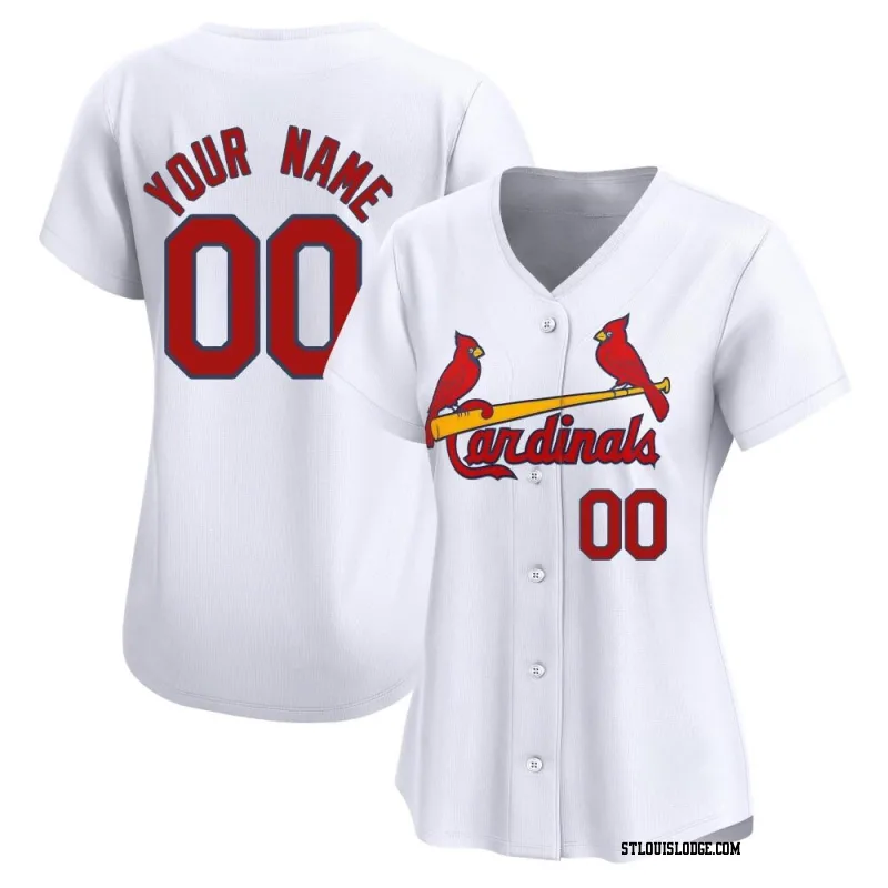 Women's St. Louis Cardinals Custom Limited White Home Jersey