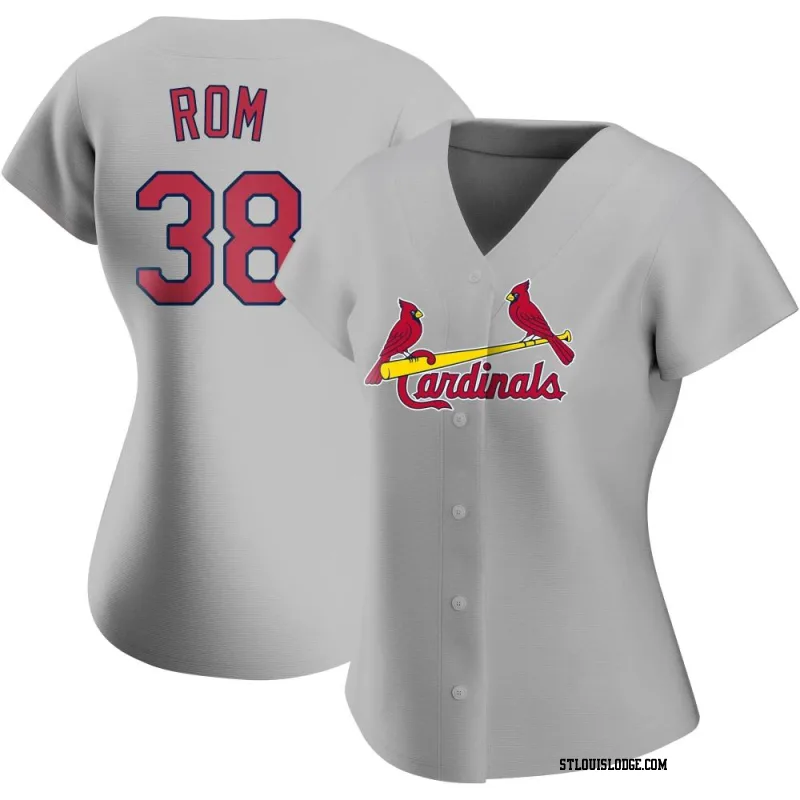 Women's St. Louis Cardinals Drew Rom Authentic Gray Road Jersey