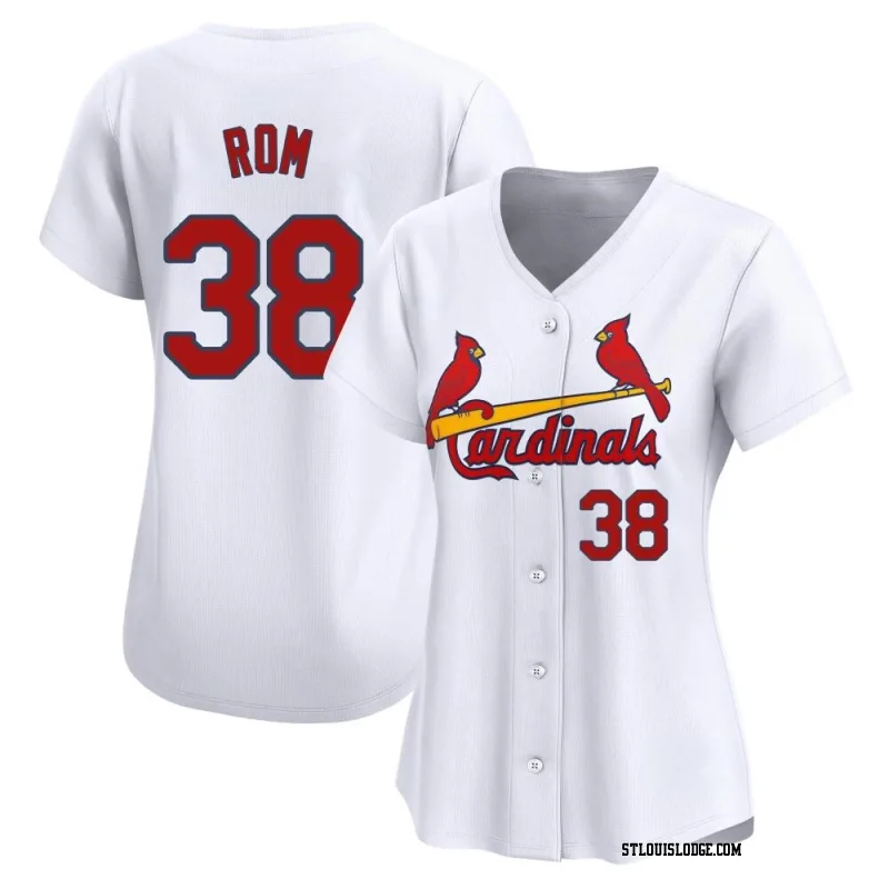 Women's St. Louis Cardinals Drew Rom Limited White Home Jersey