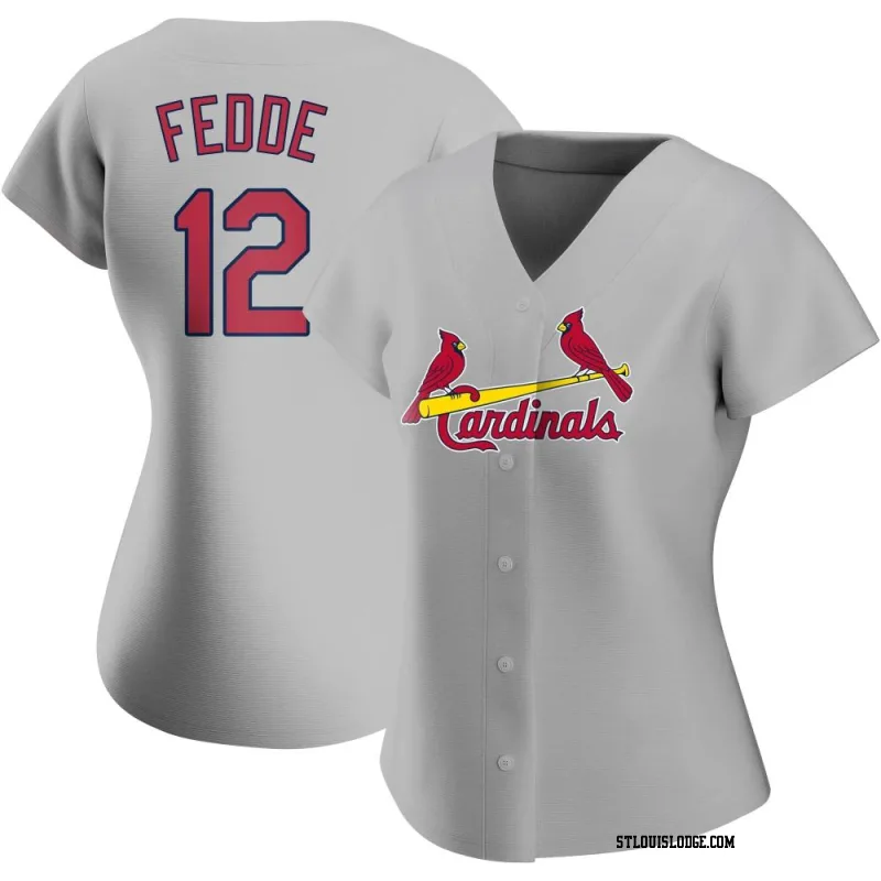 Women's St. Louis Cardinals Erick Fedde Authentic Gray Road Jersey