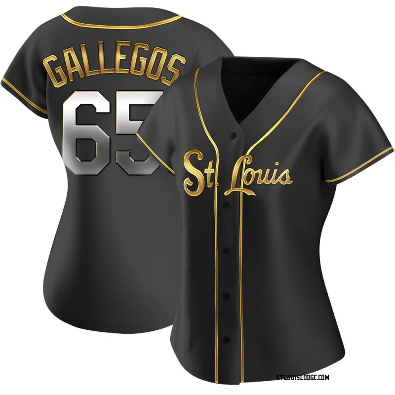 Women's St. Louis Cardinals Giovanny Gallegos Replica Black Golden Alternate Jersey