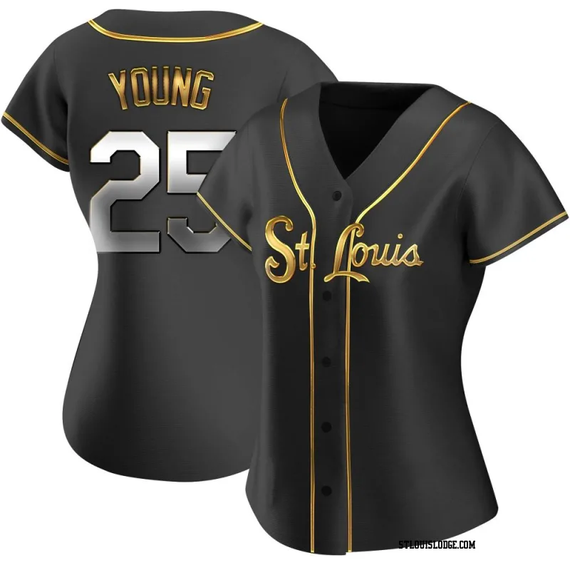 Women's St. Louis Cardinals Jared Young Replica Black Golden Alternate Jersey