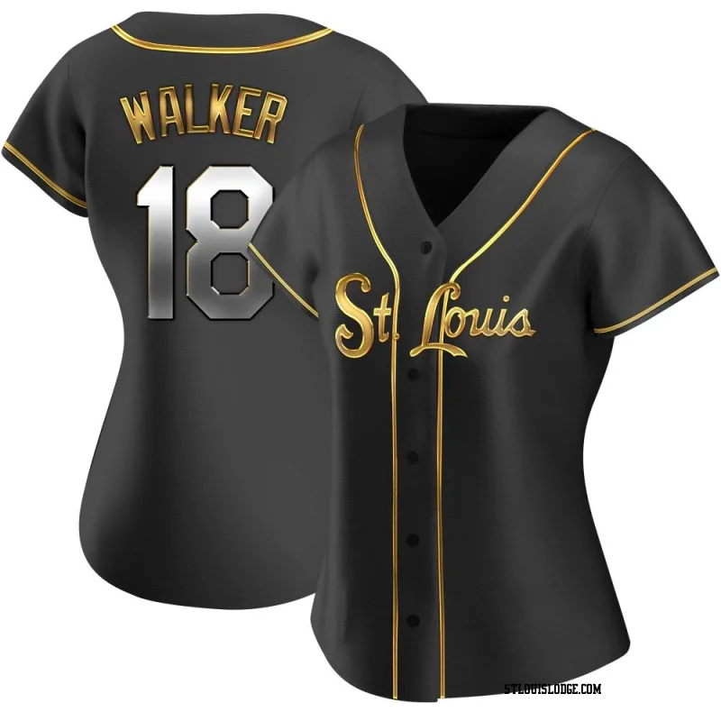 Women's St. Louis Cardinals Jordan Walker Replica Black Golden Alternate Jersey