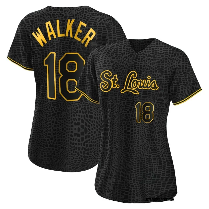 Women's St. Louis Cardinals Jordan Walker Replica Black Snake Skin City Jersey