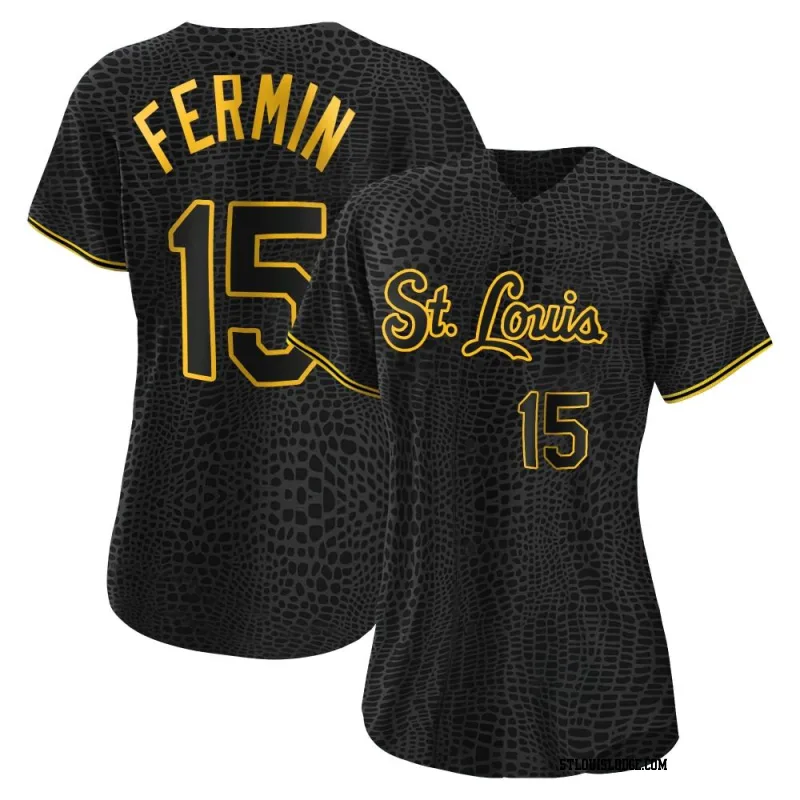 Women's St. Louis Cardinals Jose Fermin Authentic Black Snake Skin City Jersey