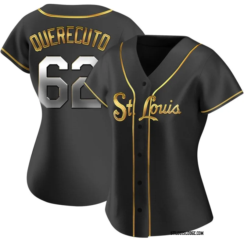 Women's St. Louis Cardinals Juniel Querecuto Replica Black Golden Alternate Jersey