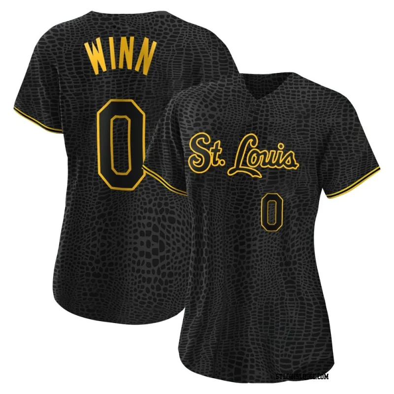 Women's St. Louis Cardinals Masyn Winn Authentic Black Snake Skin City Jersey