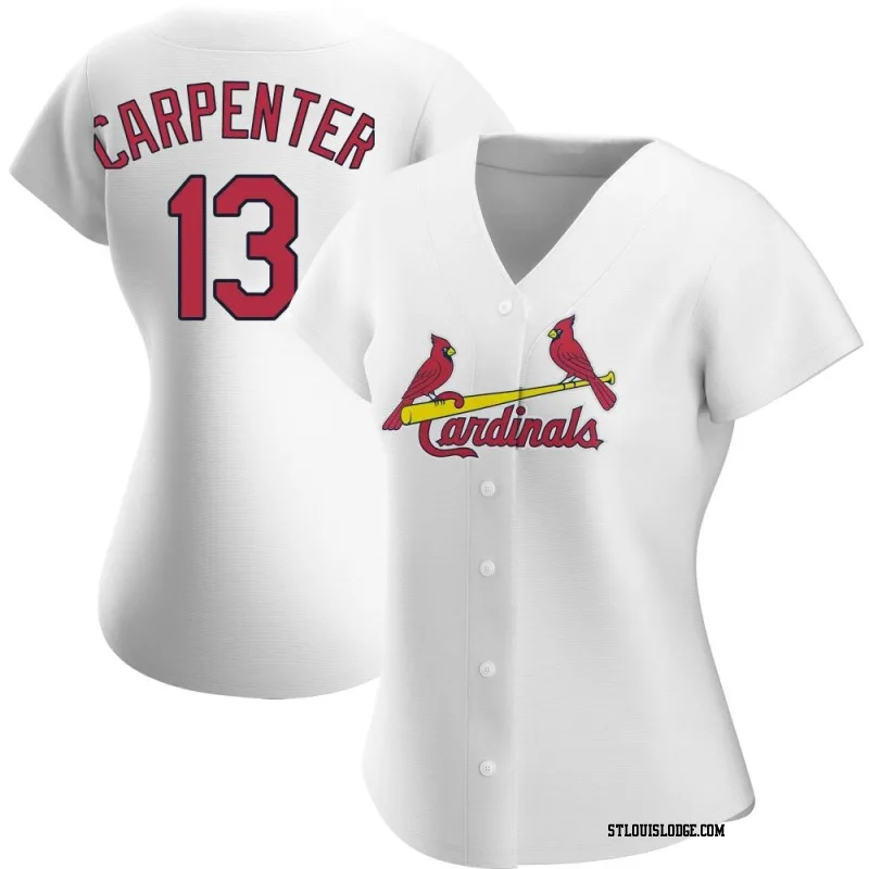 Women's St. Louis Cardinals Matt Carpenter Authentic White Home Jersey