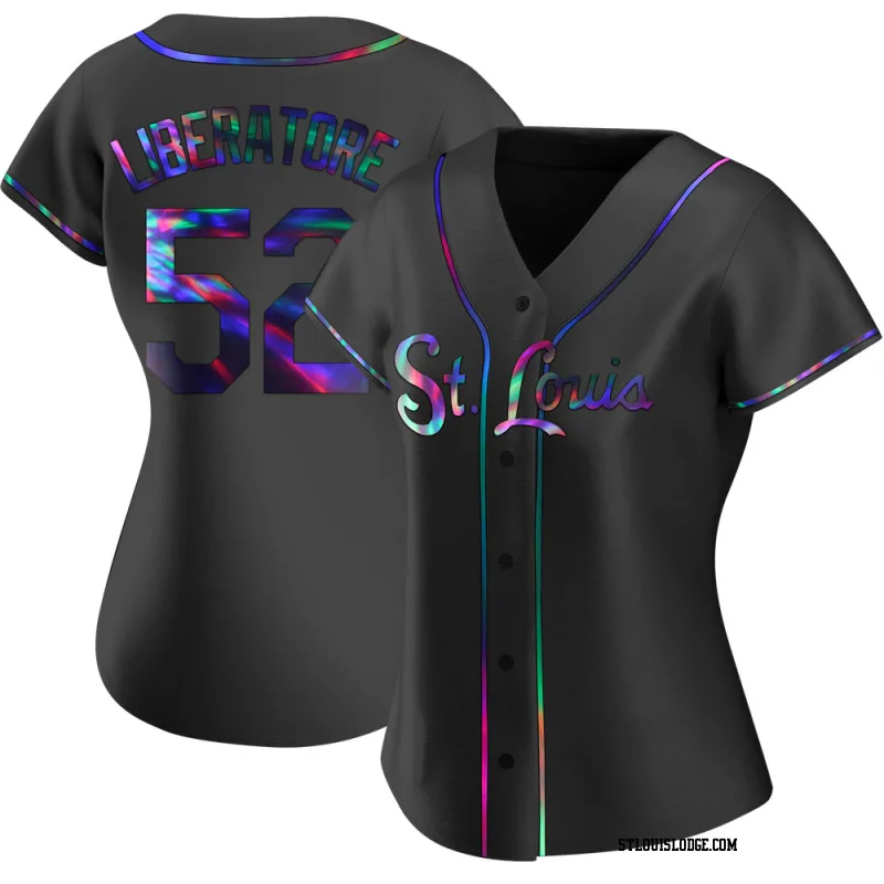 Women's St. Louis Cardinals Matthew Liberatore Replica Black Holographic Alternate Jersey